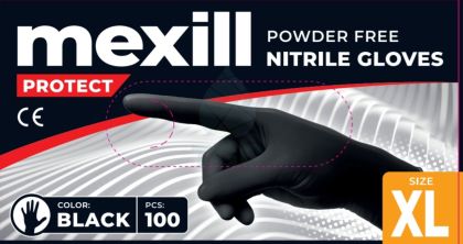 Mexill Protect Ръкавици нитрил черни XL 100бр./кут. 10кут./каш.