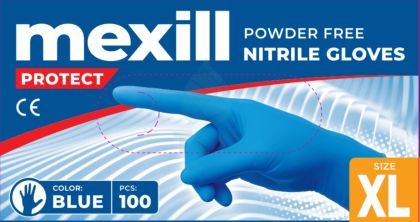 Mexill Protect Ръкавици нитрил сини XL 100бр./кут. 10кут./каш.