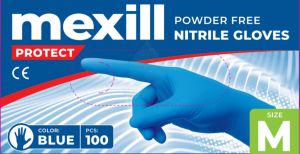 Mexill Protect Ръкавици нитрил сини M 100бр./кут. 10кут./каш.